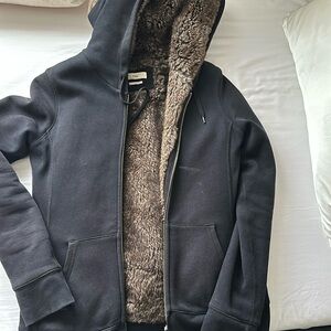 TNA fur hoodie